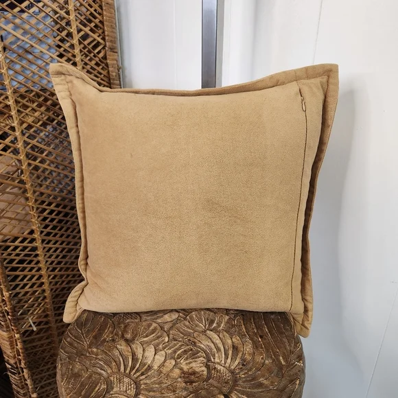 Leopard Print Sequin Brown Tan Leopard Animal Print Throw Pillow Home Decor 15" - Picture 4 of 7